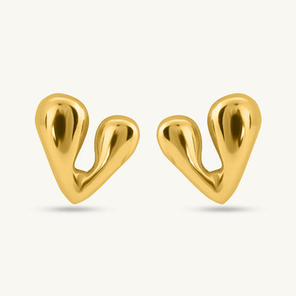 Sculptural Heart Earrings