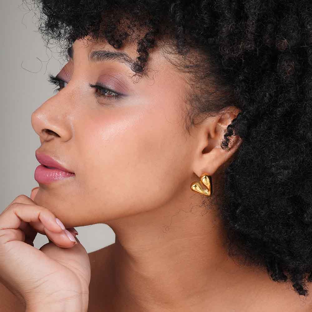 Sculptural Heart Earrings