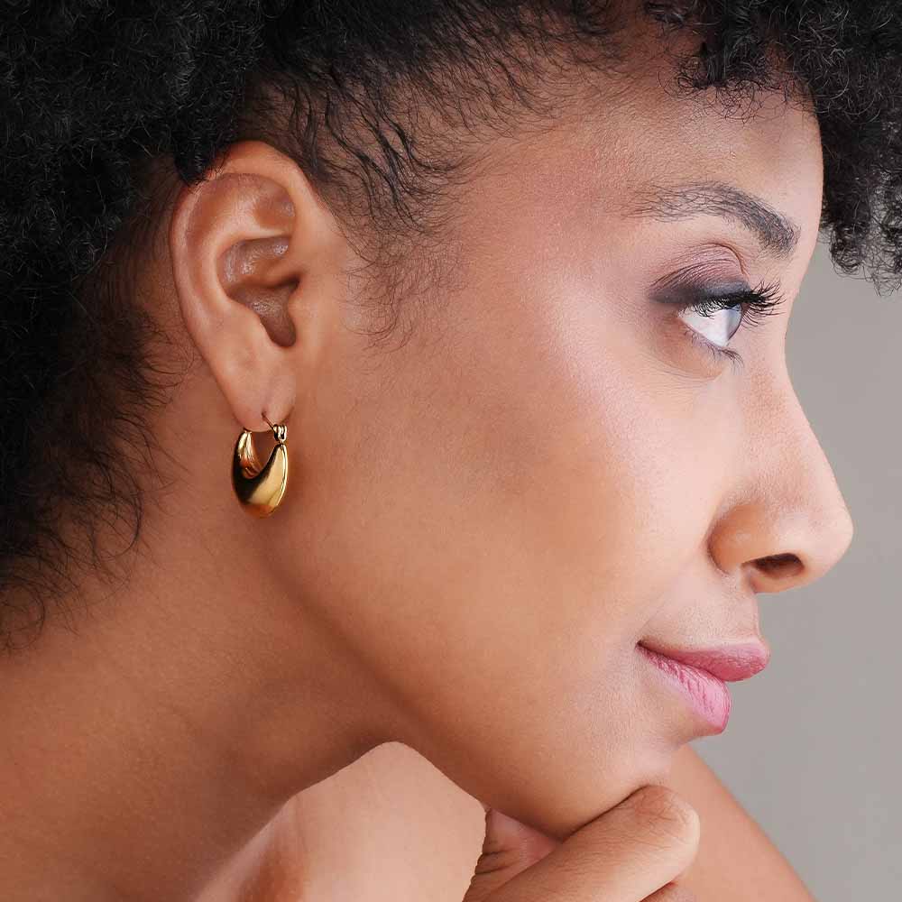 Convex Crescent Earrings