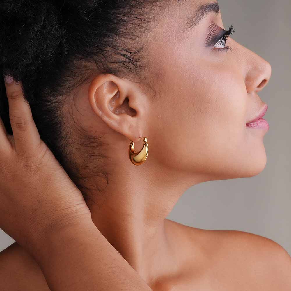 Convex Crescent Earrings