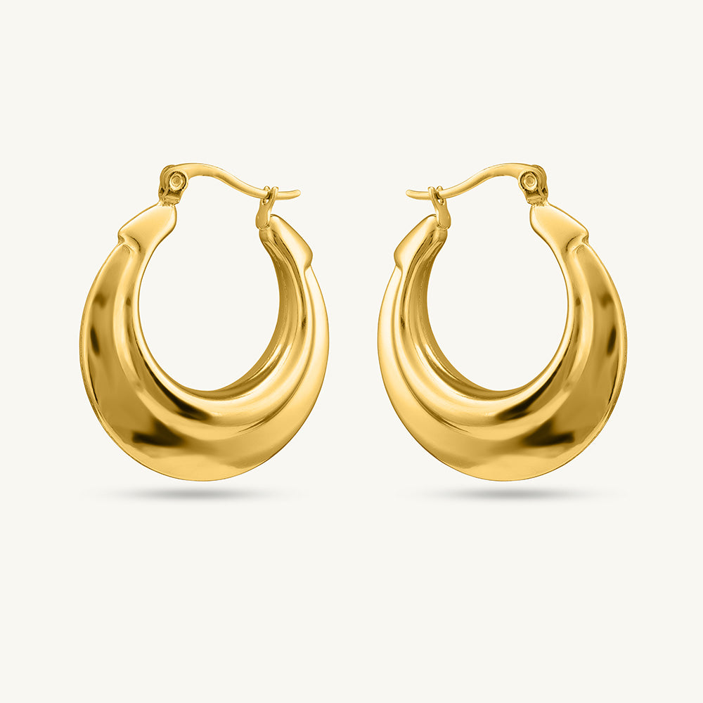 Ecliptic Gold Arc Earrings