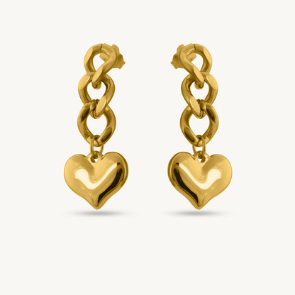 Heartlink Drape Drop Earrings