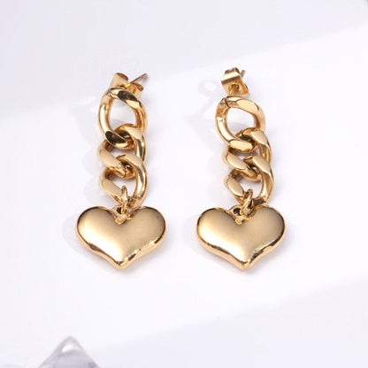 Heartlink Drape Drop Earrings