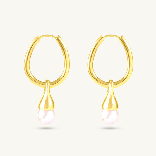Twilight Pearl Hoops