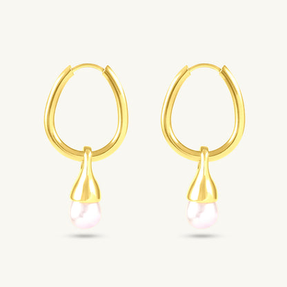 Twilight Pearl Hoops