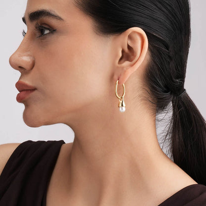 Twilight Pearl Hoops
