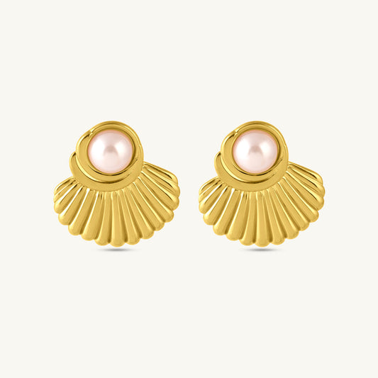 Oyster Pearl Stud Earrings