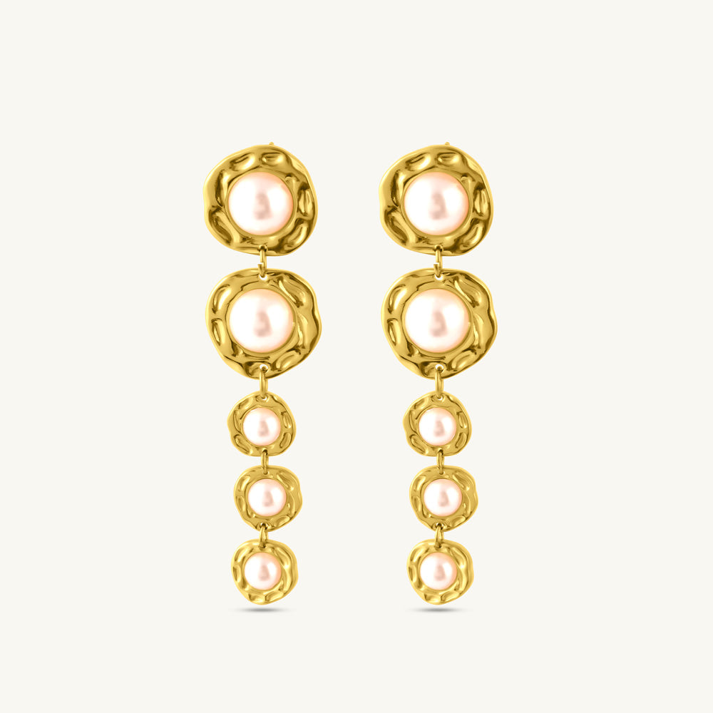 Chic Long Pearl Dangle Earrings