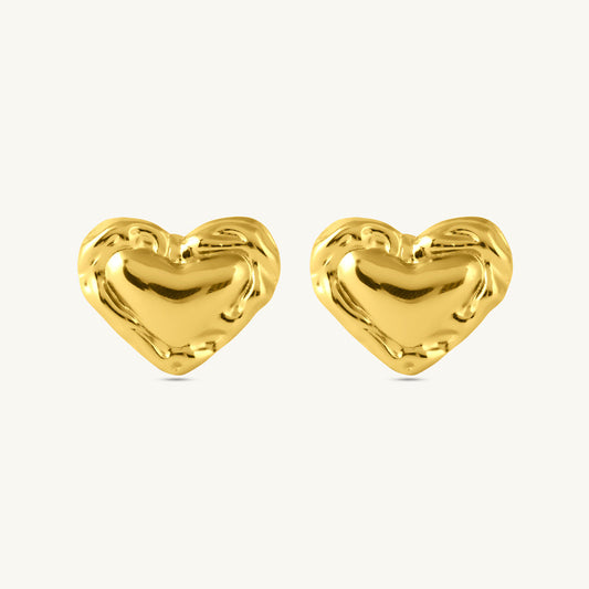 Luxe Heart Stud Earrings