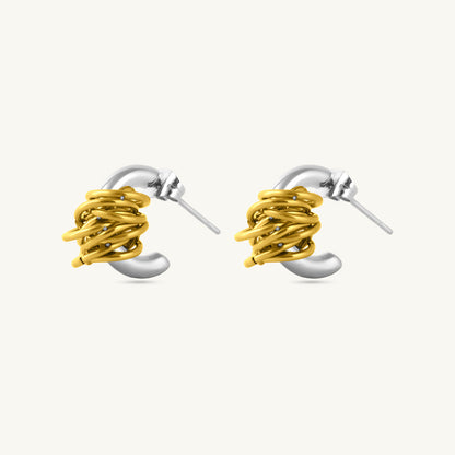 Moon Rope Hoop Earrings