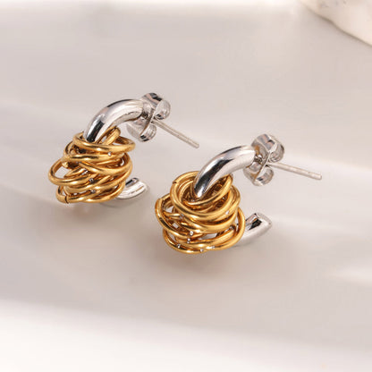 Moon Rope Hoop Earrings