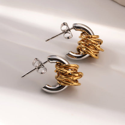 Moon Rope Hoop Earrings
