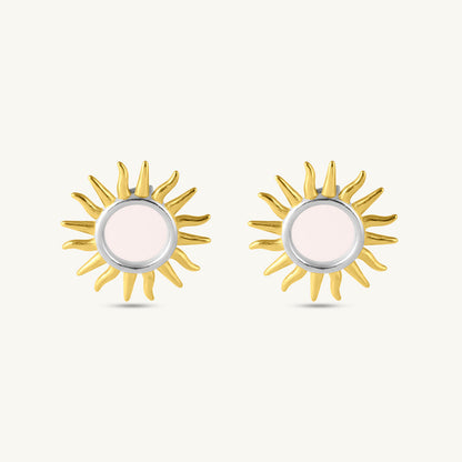 Multi Tone Sun Stud Earrings