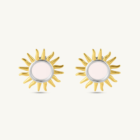 Multi Tone Sun Stud Earrings