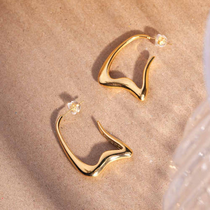 Stylish W Hoop Earring