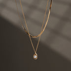 Auric Pearl Layered Necklace