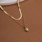 Auric Pearl Layered Necklace