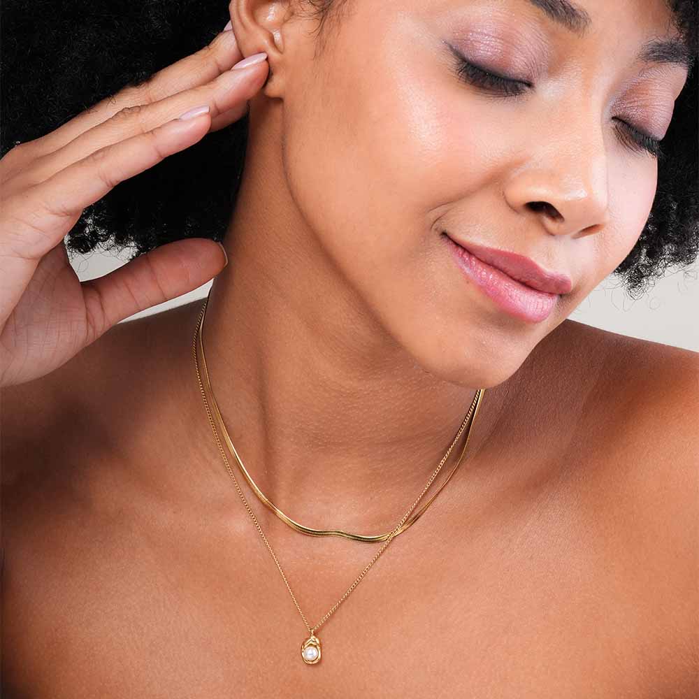 Auric Pearl Layered Necklace