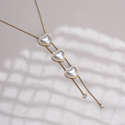 Triple Heart Adornment Necklace