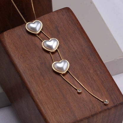 Triple Heart Adornment Necklace