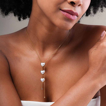 Triple Heart Adornment Necklace