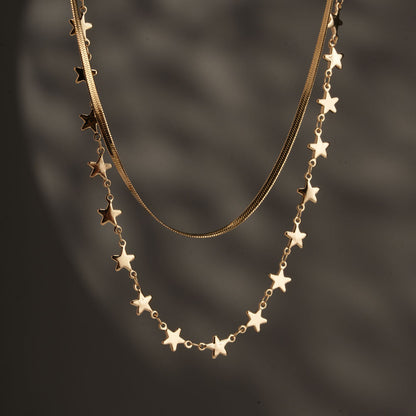 Star Grid Layer Necklace