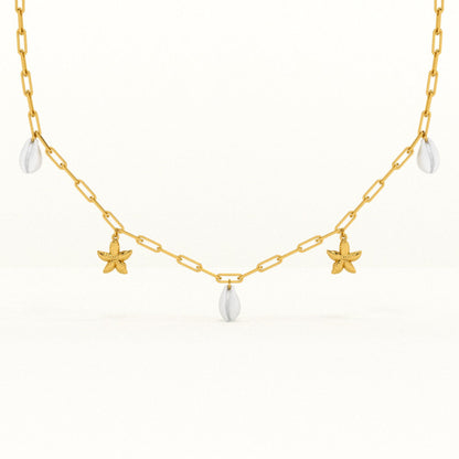 Shell & Starfish Link Necklace