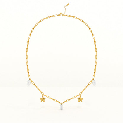 Shell & Starfish Link Necklace