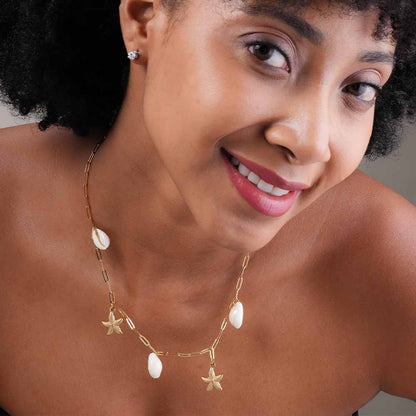 Shell & Starfish Link Necklace