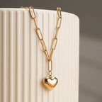 Bold Heart Chain Necklace