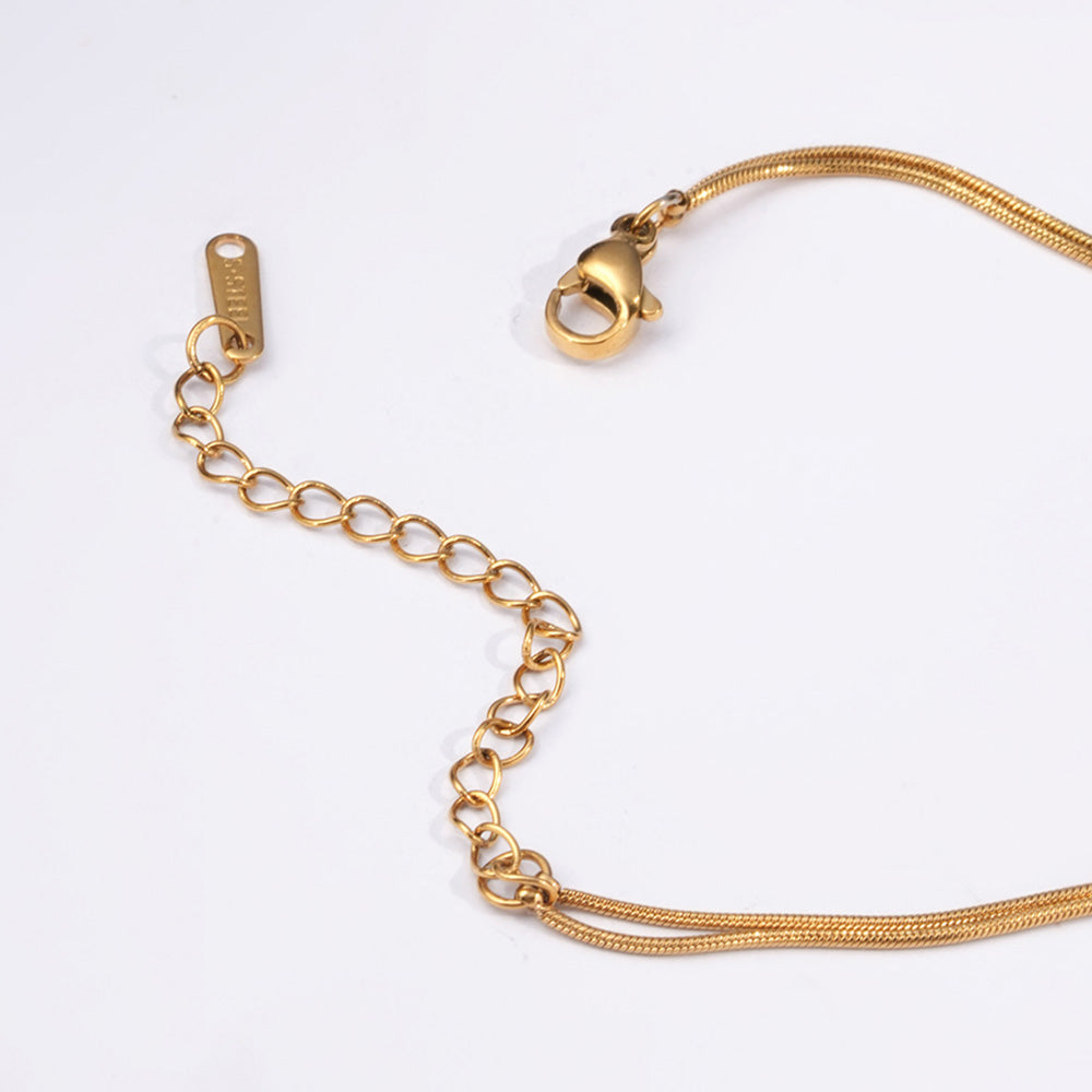 Double Layered Golden Heart Necklace