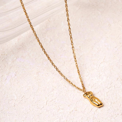 Golden Muse Abstract Pendant Necklace