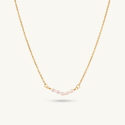 Minimalist Pearl Bar Necklace