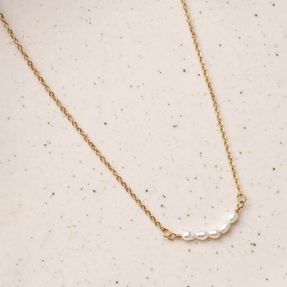 Minimalist Pearl Bar Necklace