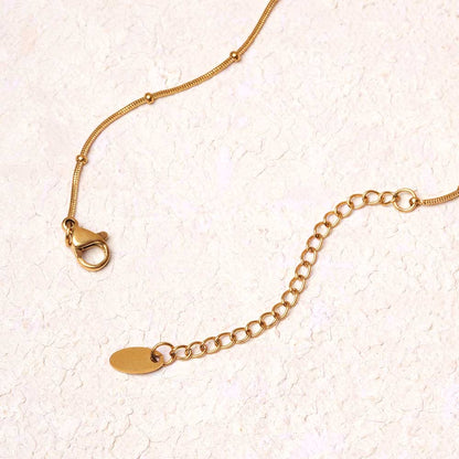 Minimalist Gold Barrel Pendant Necklace