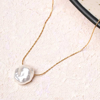 Pearl Sphere Drop Pendant Necklace