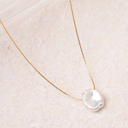 Pearl Sphere Drop Pendant Necklace