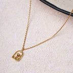 Dainty Bloom Frame Pendant Necklace