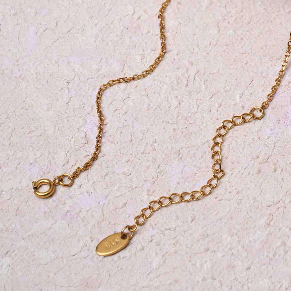 Dainty Bloom Frame Pendant Necklace