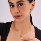 Dainty Bloom Frame Pendant Necklace