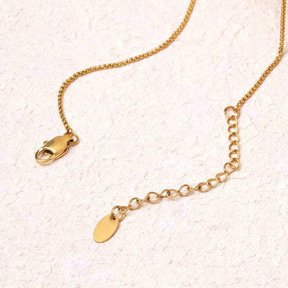 Square Charm Pearl Accent Necklace