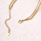 Double Layer Oval Pendant Necklace