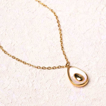 Gilded Teardrop Lock Necklace