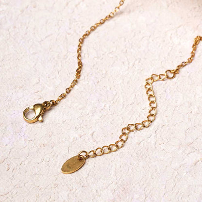 Gilded Teardrop Lock Necklace