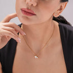 Baroque Pearl Whale Tail Necklace