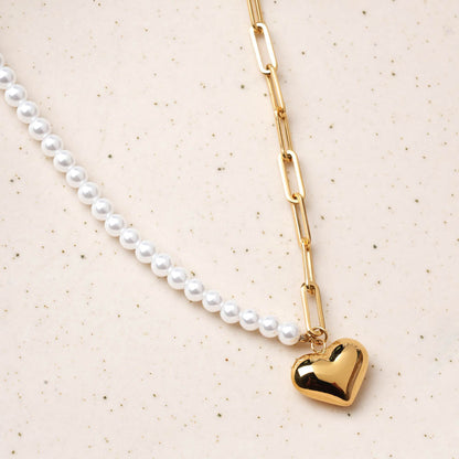 Eternal Love Pearl Pendant Necklace