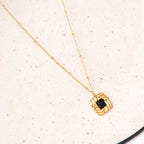 Bold Noir Square Pendant