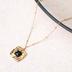 Bold Noir Square Pendant