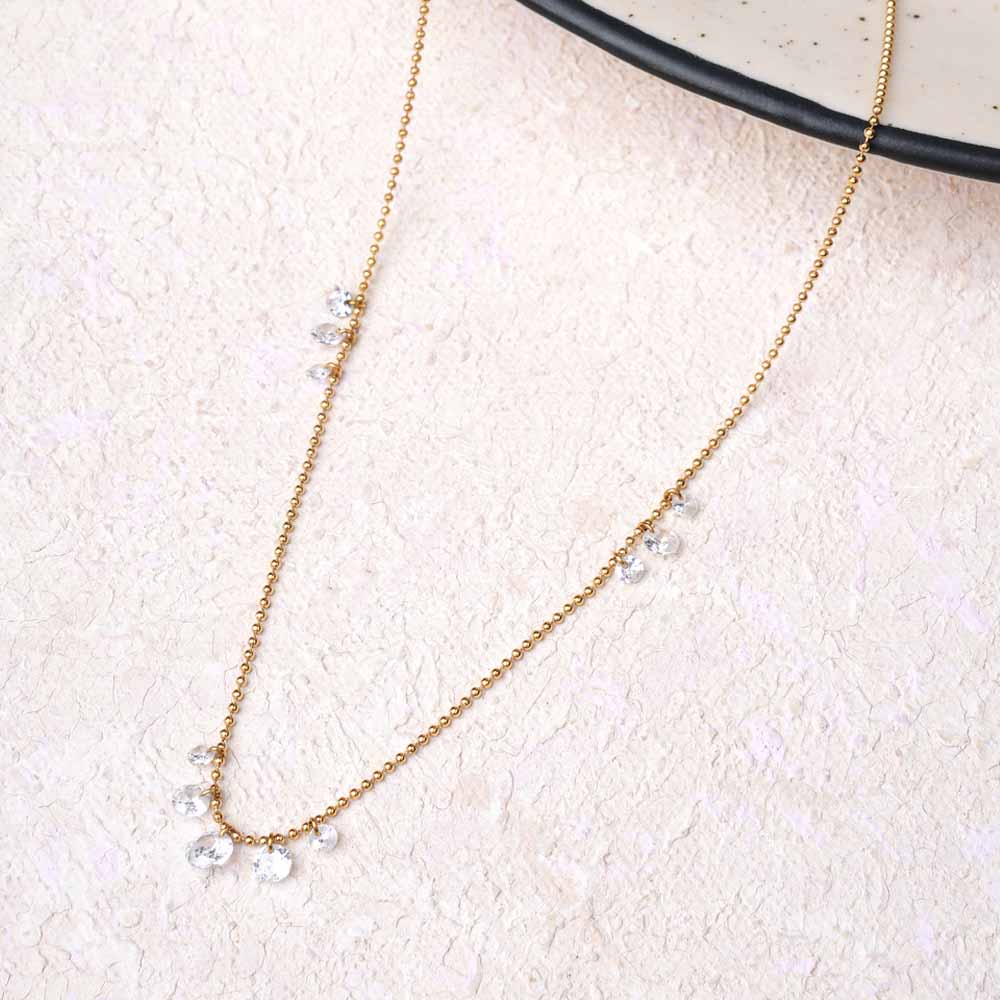 Dainty Curve Diamond Necklace