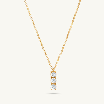 Triple Row Barrel Necklace